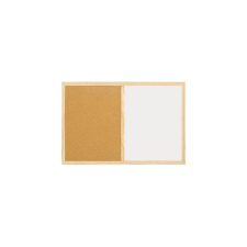 BI-OFFICE P8120-0154 Fakeretes kombitábla 60x40cm - Barna/Fehér (P8120-0154) parafatábla
