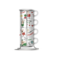 Bialetti Cappuccino csésze szett állvánnyal 4db-os (TAZZ203) kávéfőző kellék