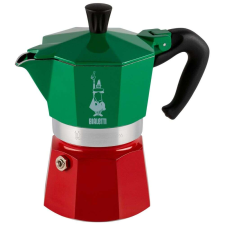 Bialetti Kotyogós kávéfőző 3 csészés #zöld-vörös kávéfőző