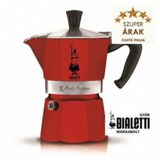 Bialetti Moka Express 3 személyes piros kotyogós kávéfőző kávéfőző