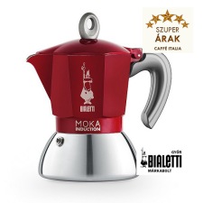 Bialetti Moka Induction 2 személyes inox kávéfőző piros kávéfőző