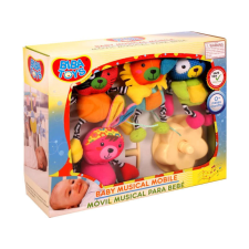 Biba Toys Állatos zenélő felhúzós kiságyforgó bébijáték kiságyra