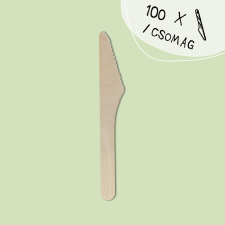Bibo x fa kés 16,5cm, 100db/csomag party kellék