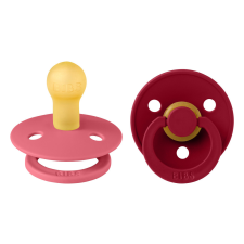 BIBS Colour 2-es szett, (Korall/Rubint), 0-6 hó cumi