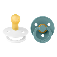  BIBS Colour 2-es szett, (Óceán/Hófehér), 0-6 hó cumi