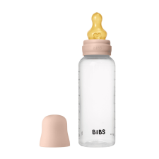Bibs cumisüvegszett 270 ml - natúr kaucsuk cumifejjel - púderrózsaszín cumisüveg