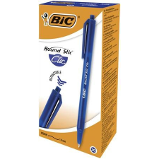 Bic Golyóstoll, 0,32mm, nyomógombos, BIC "Round Stic Clic", kék, 20db/doboz toll