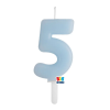 Big Party 5-ös számos gyertya babakék 7 cm-es