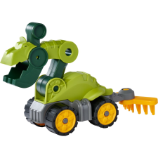 BIG Power-Worker Mini Dino T-Rex kotrógép - Zöld autópálya és játékautó