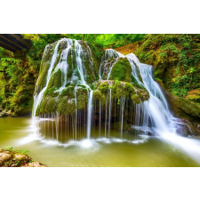  Bigar Waterfall vászonfestmény Romániából, 105 x 70 cm grafika, keretezett kép