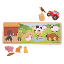 Bigjigs fa mágneses puzzle farm puzzle, kirakós
