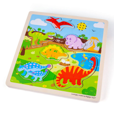 Bigjigs fa puzzle Dinoszauruszok 6 db puzzle, kirakós