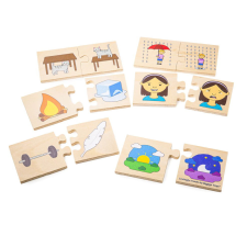 Bigjigs fa puzzle Ellentétek 32 db puzzle, kirakós