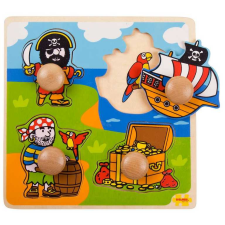 Bigjigs fa puzzle Kalózok 4 db puzzle, kirakós