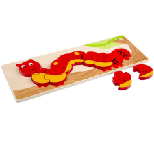 Bigjigs fa puzzle számoló hernyó kreatív és készségfejlesztő