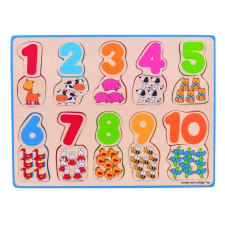 Bigjigs fa puzzle, Színes számok puzzle, kirakós