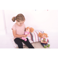 Bigjigs Kék csíkos ruha 28 cm-es babához játékbaba felszerelés