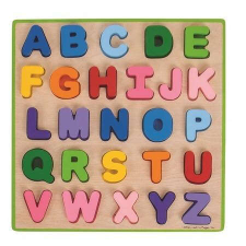 Bigjigs Puzzle - Ábécé, fából, 26 darab puzzle, kirakós