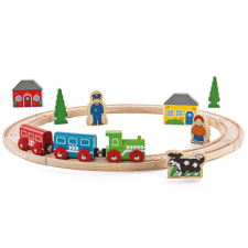 Bigjigs Rail Fa az első sínkészletem 19 db kreatív és készségfejlesztő