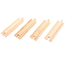 Bigjigs Rail fa Közepes egyenes sínek 16 cm 4 db kreatív és készségfejlesztő