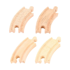 Bigjigs Rail fa rövid íves sín 10 cm 4 db kreatív és készségfejlesztő
