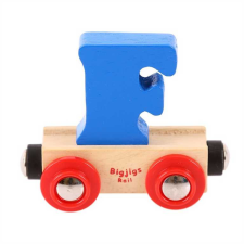 Bigjigs Rail fa vagon F betűvel kreatív és készségfejlesztő