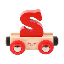 Bigjigs Rail fa vagon S betűvel kreatív és készségfejlesztő