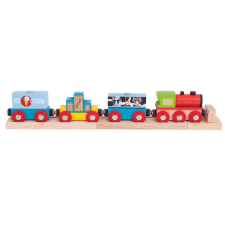 Bigjigs Rail tehervonat és 3 sín kisvasút