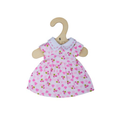 Bigjigs Rózsaszín ruha szívecskékkel egy 28 cm-es babához játékbaba felszerelés