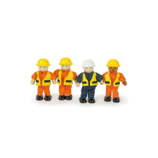 Bigjigs Tidlo Dollhouse Dolls építőipari munkások fából barkácsolás, építés