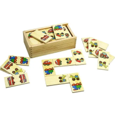 Bigjigs Toys Bigjigs Fa dominó - Közlekedési járművek logikai játék