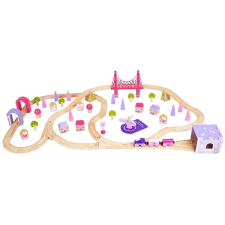 Bigjigs Toys Bigjigs Fa vonat készlet hercegnőknek kisvasút