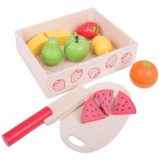 Bigjigs Toys Bigjigs Gyümölcs szeletelés dobozban konyhakészlet