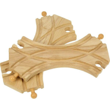 Bigjigs Toys Bigjigs - Összekapcsolt szimmetrikus váltó 2db kisvasút