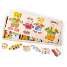  Bigjigs Toys öltöztető puzzle - Medvecsalád puzzle, kirakós