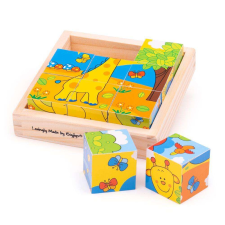 Bigjigs Toys Puzzle kocka - szafari puzzle, kirakós