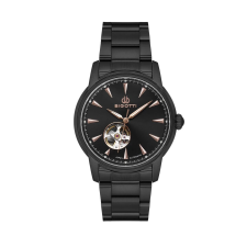 Bigotti Milano Raffinato Open Heart All Black Automatic férfi karóra BG110632-5 karóra