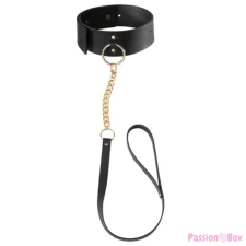  Bijoux Indiscrets Maze Wide Choker With Leash Black bilincs, kötöző