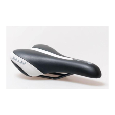 BikeFun Basel unisex komfort nyereg, 375g, fekete-fehér kerékpár nyereg