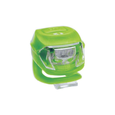 BikeFun Pixie elemes első szilikonos villogó lámpa, 2 LED, zöld kerékpár lámpa