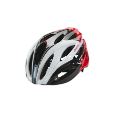 BikeFun Vision unisex bukósisak, L-es (58-61 cm), piros-fehér-fekete kerékpáros sisak