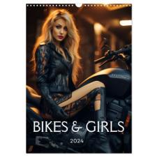  Bikes and Girls: Sexy Mädels auf heißen Mottorrädern (Wandkalender 2024 DIN A3 hoch), CALVENDO Monatskalender naptár, kalendárium
