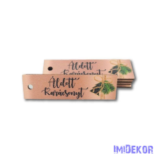  Biléta 5db/csomag 2x7,5cm - Áldott Karácsonyt Rosegold dekorációs kellék