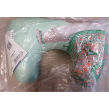 Billerbeck Bianka utazópárna/nyakpárna, 40x25 cm, Zöld/mintás lakástextília