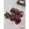  Bimbós rózsa selyem fej 6 cm - Bordó