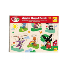 Bing és barátai 6db-os fa formaválogató puzzle - Lisciani puzzle, kirakós