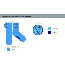Bing nyuszi csúszásgátlós meleg téli zokni gyerekeknek - sherpa zokni - sötétkék - 23-26 gyerek zokni