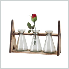 Bingoo 3 darab üveg váza keretben 5130 dekoráció