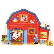 Bino fa puzzle kirakó Farm 12 db puzzle, kirakós
