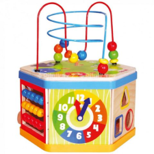 Bino Toys 7 az 1-ben fa készségfejlesztő hatszög (84186) (84186) egyéb bébijáték
